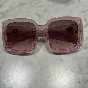 True Religion Blush Pink Square Sunglasses